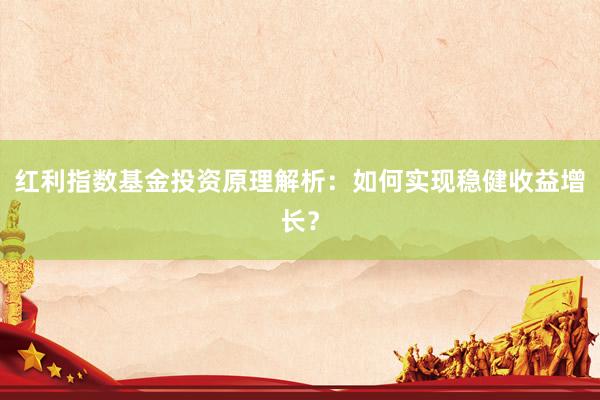 红利指数基金投资原理解析：如何实现稳健收益增长？